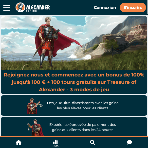 Bannière principale avec guerrier romain